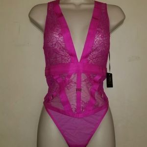 Honey Birdette Bodysuit- Belinda- Hot Pink